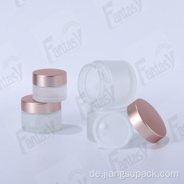 Customized Cosmetic Glass Cream Jar Frosted Creme Jar